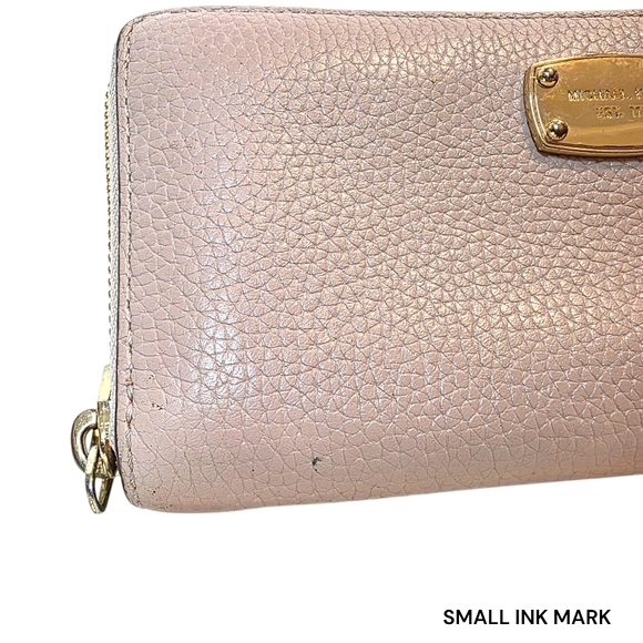 Michael Kors Jet Set Travel Large Continental Zippered Wallet, Beige, Leather - Picture 5 of 7